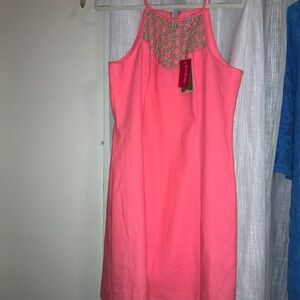 Lilly Pulitzer Coral Halter Dress